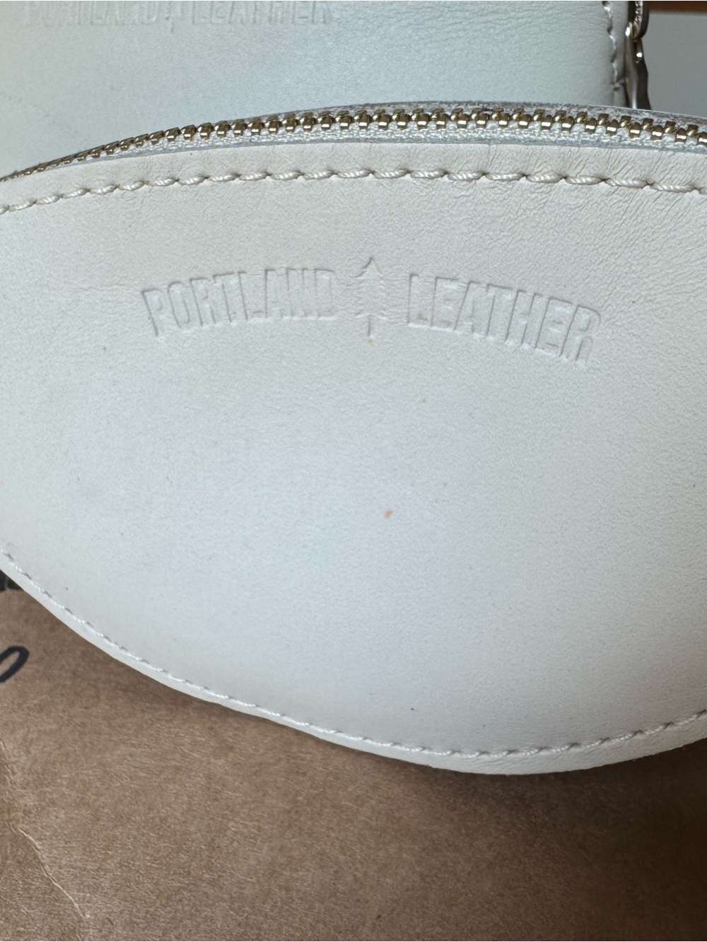 Portland Leather Goods Small Seesaw Pouch Bone Hide Stamp Like New